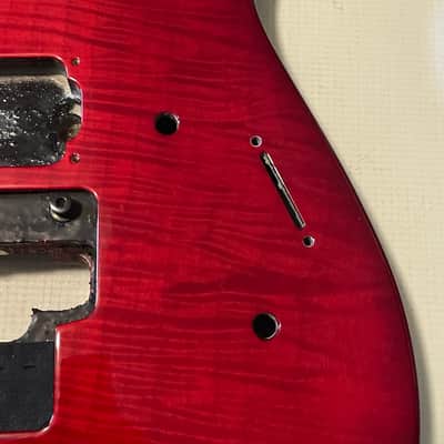 2000's Japan Jackson DKMG Dinky Red Flame Guitar Body Floyd Ready image 5