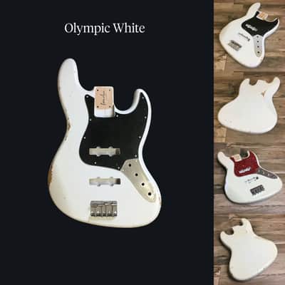 Made to Order - FRANCHIN Uranius bass body Relic Aged 100% Nitro Lacquer (Sunburst/ Black/ White/ Blue/ Green/ Yellow/ Red/ Pink/ Burgundy/ Purple/ Gold/ Silver, etc.) Basswood Poplar Jazz-Bass Style Made in Italy image 5