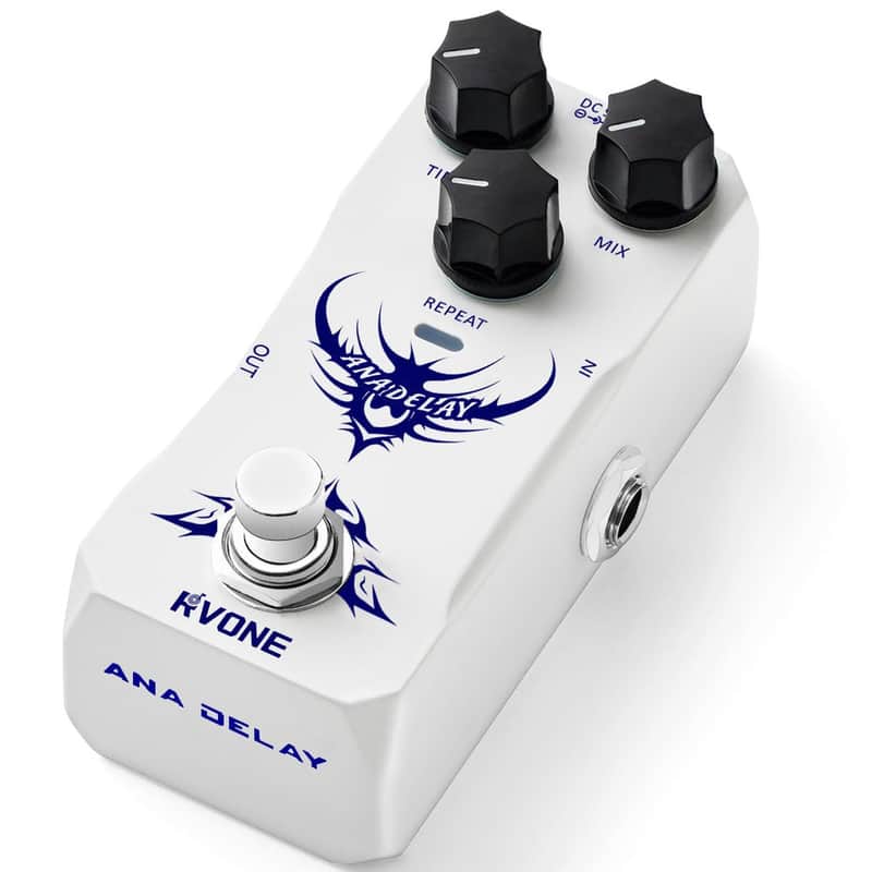 RVONE Analog Delay Guitar Pedal for Electric Guitar, Vintage-Style Guitar Effects Pedal with Warm Echo, Electric Guitar Pedal True Bypass & Durable Aluminum Metal Chassis image 1