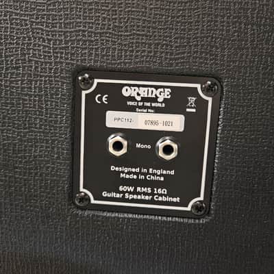 Orange PPC112 60-Watt 1x12" Guitar Cabinet 2010s - Black image 2