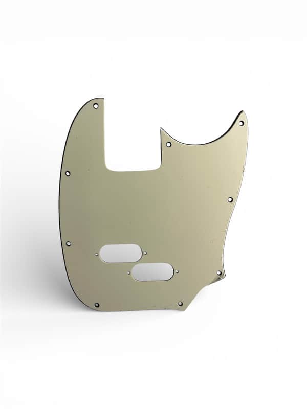New Fender Mustang Bass 3 Ply Off Yellow White Pickguard Guitar image 1