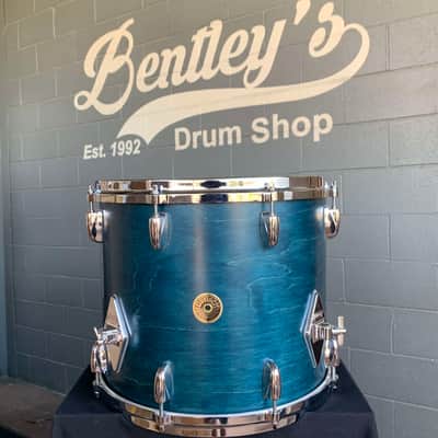Gretsch USA Custom 12x14" Floor Tom in Satin Azure Blue (Open Box) image 1