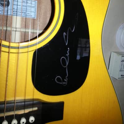 Autographed Paul McCartney signed Epiphone Inspired By 1964 Texan recent Blonde image 7