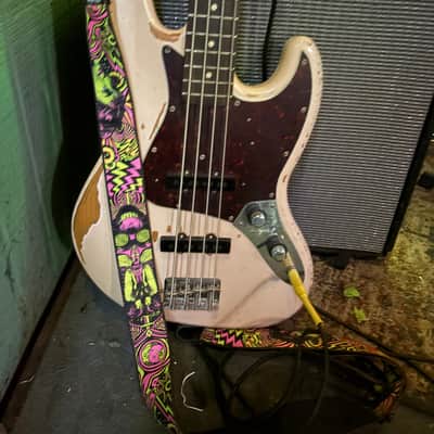 Fender Flea Artist Series Road Worn Signature Jazz Bass 2016 - Present - Shell Pink image 1