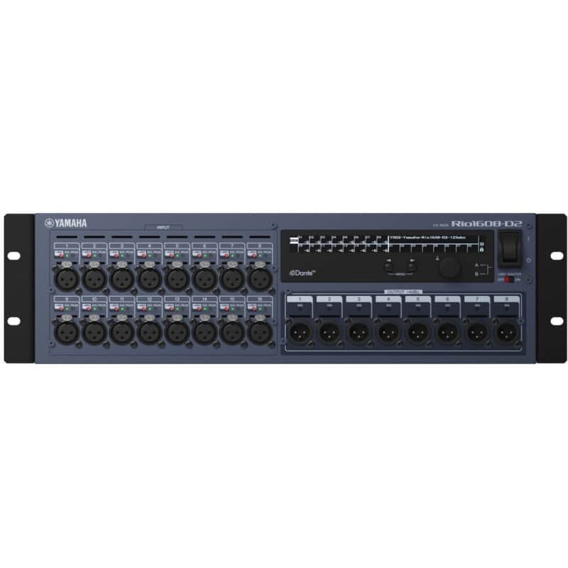 YAMAHA RIO1608-D2 Rackmount 16 Channel Digital Network Remote with Dante image 1