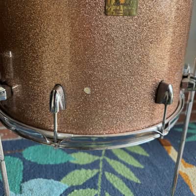 Yamaha Maple Custom Absolute 18inch Floor Tom Drum Champagne Sparkle image 4