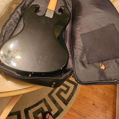 1978 Ibanez 2609B Professional Black Eagle Double Cutaway 4-String Bass with Maple Fretboard - Black image 3