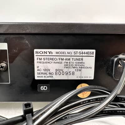 Sony ST-S444ESII Wave Optimizer FM/AM Stereo Tuner ST-S444ES image 10