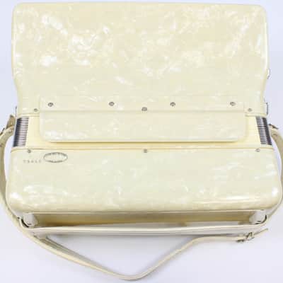 Vintage 1960's Titano Custom Built Accordion, Pearloid, Made in Italy, Offered As Is image 8