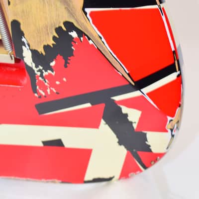 2020 EVH Striped Series Frankenstein Frankie Electric Guitar, Maple Fingerboard, Red with Black Stripes Relic w/ Case image 18