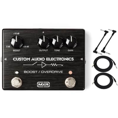 MXR MC402 Custom Audio Electronics CAE Boost Overdrive Guitar Effects Pedal with Free Cables image 1