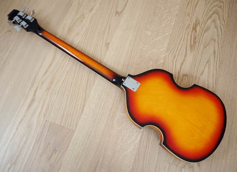 1960s Teisco Violin Bass Vintage w/ Scroll Headstock Japan, FB-2