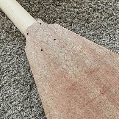 DIY Project Guitar Flying V Style Kit, Mahogany Body, Maple Neck, Rosewood Fingerboard image 14