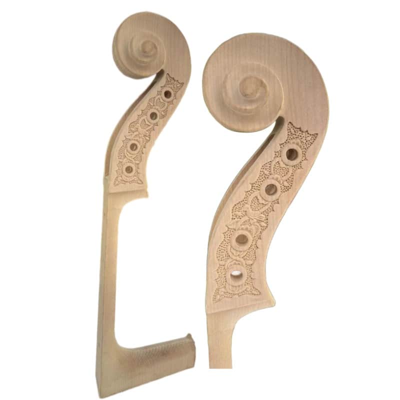 Hand-Carved High quality 4/4 Cello Neck 4 string Maple wood Cello parts image 1