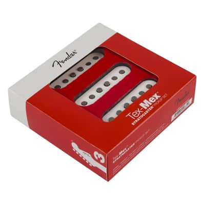 Fender Tex-Mex™ Strat Pickup Set, White, 0992131000 Bundle w/ 12x Fender Picks and Liquid Audio Polishing Cloth image 2
