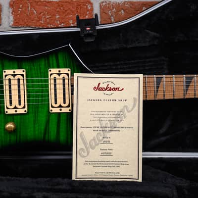 Jackson Usa Custom Shop KE-2H TOM Roasted Kelly Flame Maple Top Transparent Green Burst 2024 w/OHSC (B-stock) image 11