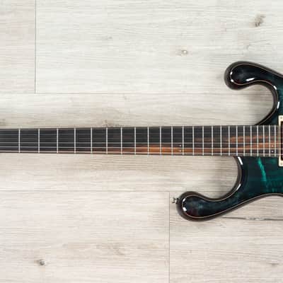 Fibenare Erotic Dalmat Guitar, Ebony Fretboard, 5A Poplar Burl Top, Emerald Green image 4