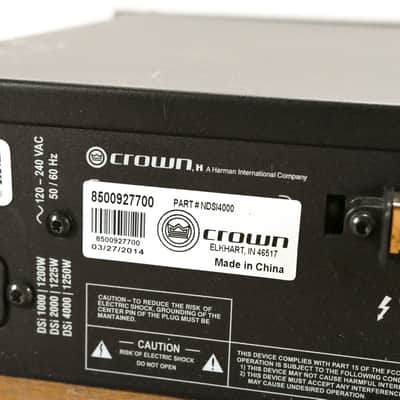 Crown DSi 4000 2-Channel Power Amplifier CG012X6 image 10