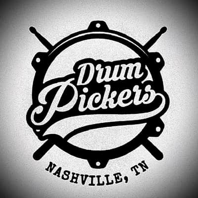 DrumPickers 5pc Vintage Professional Drum Kit in Van Halen Black & White Stripe Tribute image 15