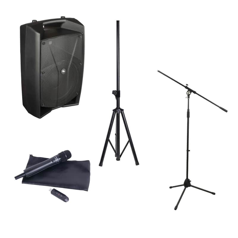 Proel V12PRO 12" Active PA Speaker with Wireless Handheld Microphone - Ideal for Vocals & Events image 1