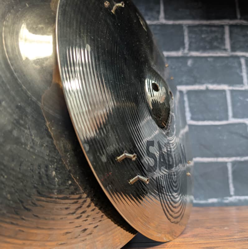 Sabian 14" AA Sizzle Hi‑Hat Cymbals • Vintage‑Style Sizzle • Bright • Expressive • Light Wear image 1