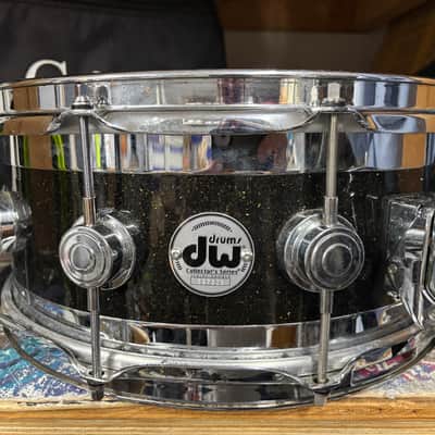 DW Edge 6.5x14 Snare Drum Black Sparkle image 1