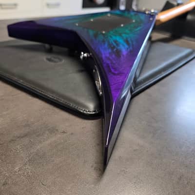 Jackson RR3 Randy Rhoads Pro EERIE DESS SWIRL MIJ Japan Offset Flying V with USA Custom Shop SKB Flight Case image 20