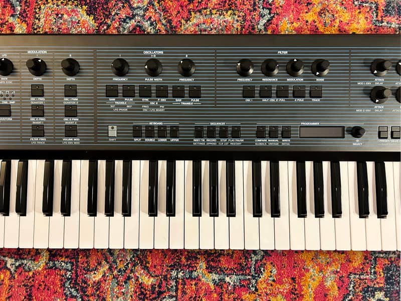 Behringer UB-Xa 16-Voice 61-Key Synthesizer 2023 - Present - Blue with Wood Sides image 1