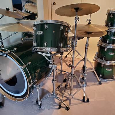 VTG MAPEX 24"x18" Maple Bass Drum Emerald Green "Pro M" 10 Lug No Holes- Gorgeous image 8