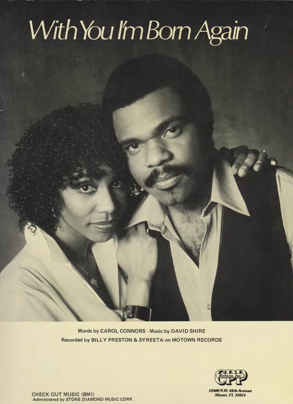 "With You I'm Born Again" Sheet Music P/V/G Key of G by Billy Preston and Syreeta on Motown Belwin image 1