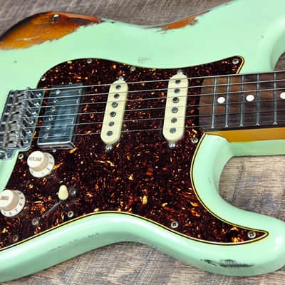 MyDream Stratocaster Custom Built -Surf Green over Sunburst Dreamsongs image 5