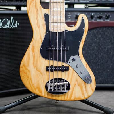 Lakland US Custom 55-60 Vintage J Bass - Natural w/Active Preamp, MOP Block Inlay & White Binding image 2