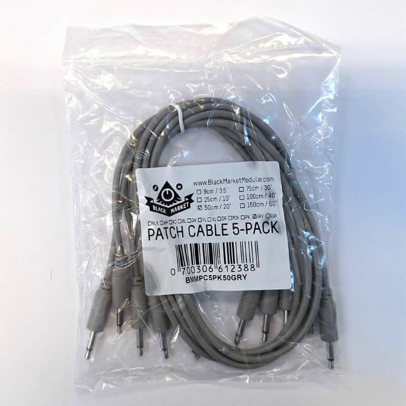 Black Market Market 3.5mm TS Mini-Jack Plug Patch Cables (50cm...