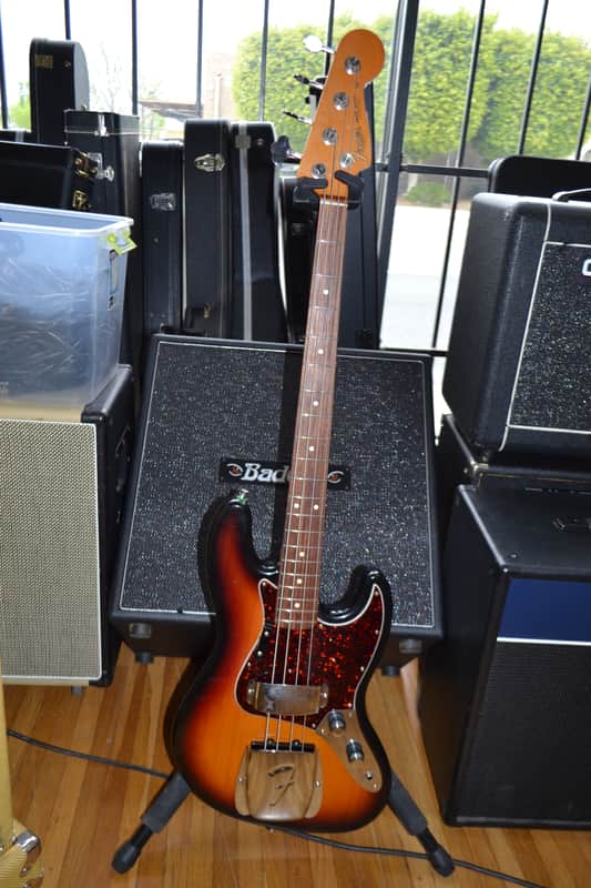 Fender 61 Reissue Jazz Bass Stack Knob Sunburst (1997 ) image 1