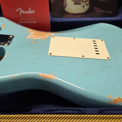 Fender 1955 Stratocaster Custom Shop Heavy Relic BRAND NEW Daphne Blue American Vintage 55-1956 50s 1950's USA 1 of 1 Limited Edition Master Aged Roadworn Ash Guitar image 13