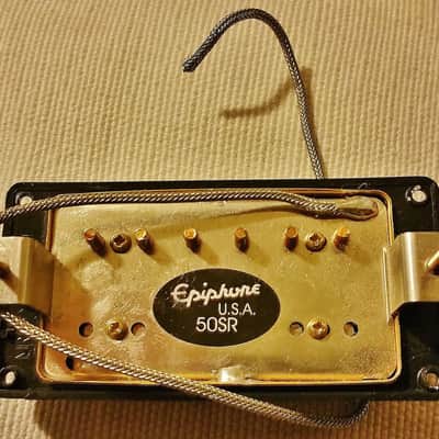 Epiphone Elitist (Gibson) 50s Gold pickup set 50ST/50SR 490T/490R Alnico 5 humbuckers image 4