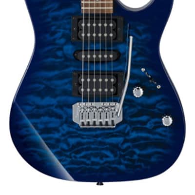 Ibanez GRX70QA-TBB Electric Guitar, Transparent Blue Burst image 3