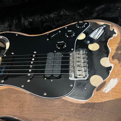 Heavy relic Fender Buddy Guy Artist Series Signature Stratocaster 2018 - Black with Polka Dots with Dimarzio and lace sensor pickup image 2