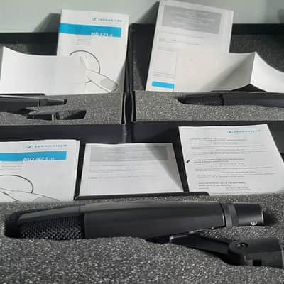 3x Sennheiser MD 421 II Cardioid Dynamic Microphones 2002 - Present - Black image 3
