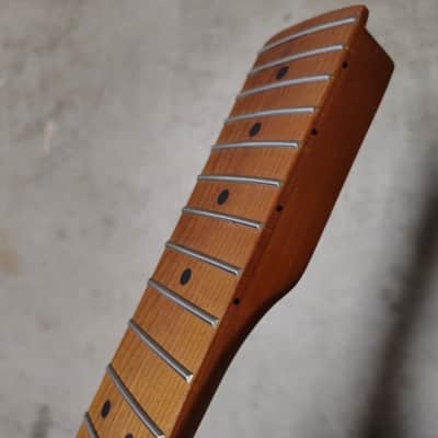 Roasted Maple Tele Neck fits fender Telecaster body 22 frets Modern Satin image 4