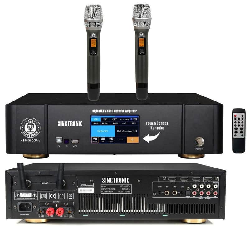 Singtronic Complete Professional 3000W Karaoke System Special by Youtube Control by Phones & Tablets