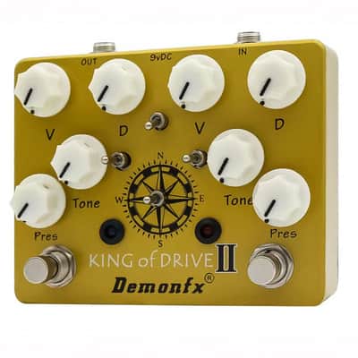 Demonfx KING of DRIVE II V4 Overdrive + Distortion PRO Dual Guitar FX Pedal US SHIP image 9