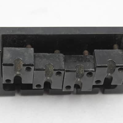 Vintage 1980s Kramer Forum II High-Mass 4-String Bass Bridge - Black, Made in Japan (ESP Era) with Screws image 6