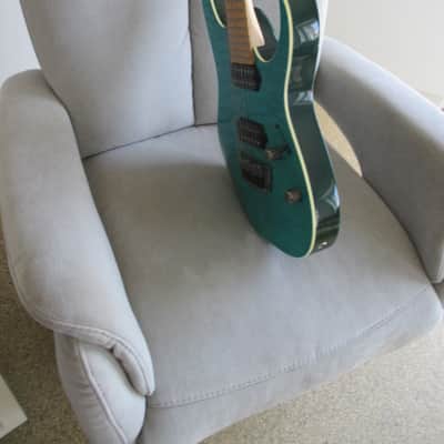 Ibanez RG752MQFXS 2016 - Transparent Aqua Blue image 12