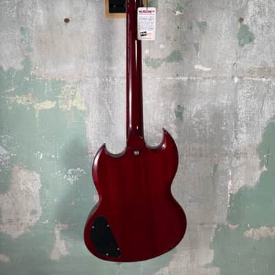 Vintage VS6V-CR Reissue Series Double Cut with Vibrola Tailpiece - Cherry Red image 11