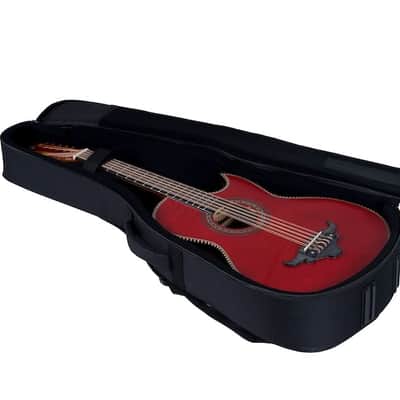 Oscar Schmidt OH32SEQR | Bajo Quinto Acoustic / Electric, Quilt Trans Red. New with Full Warranty! image 6