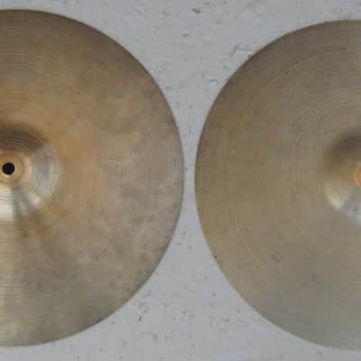 Zildjian 14" Hi-Hat Cymbals 1960s-70s - Brass image 1