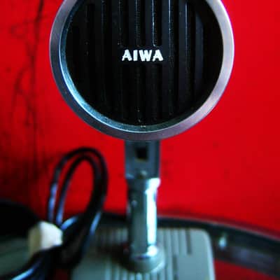 Vintage RARE 1960's Aiwa DM-47 dynamic cardioid microphone High Z w cable & stand Olson Monarch Lafayette image 4