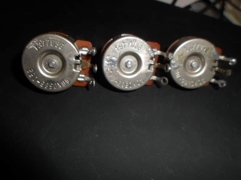Vintage 1970 Fender Stratocaster Pots 250K Potentiometers matched