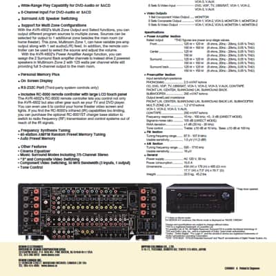 Denon AVR-4802 125 Watts Per Channel Receiver, Mint Condition image 13